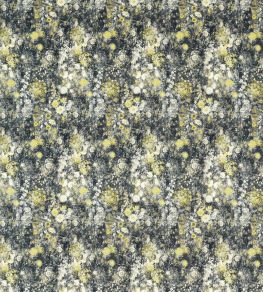 Rosedene Fabric by Studio G Charcoal / Chartreuse
