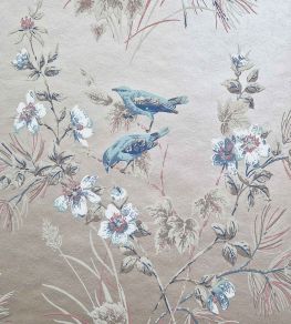 Rosemore Wallpaper by 1838 Wallcoverings Taupe Metallic