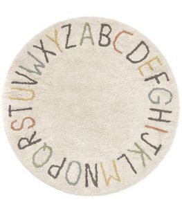 Round ABC Rug by Lorena Canals Multi Round ABC Rug by Lorena Canals Multi
