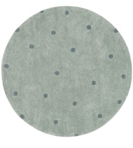 Round Dot Rug by Lorena Canals Blue Sage