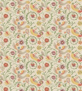 Royal Court Wallpaper by GP & J Baker Red/Green