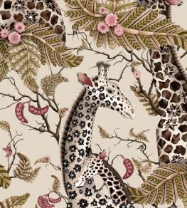 Royal Giraffe Wallpaper by Cole & Son Stone & Mulberry Royal Giraffe Wallpaper by Cole & Son Stone & Mulberry