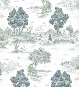 Royal Oak Wallpaper by Coordonne Aqua Royal Oak Wallpaper by Coordonne Aqua