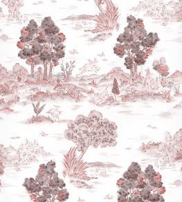 Royal Oak Wallpaper by Coordonne Vermillion Royal Oak Wallpaper by Coordonne Vermillion