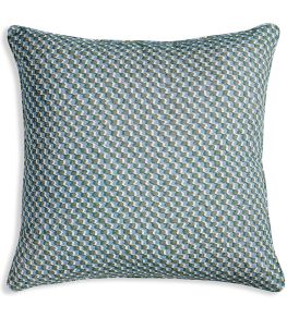 Ruffle Cushion by Fermoie Green and Blue Ruffle Cushion by Fermoie Green and Blue