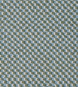 Ruffle Fabric by Fermoie Green/Blue
