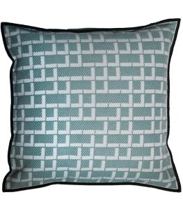 Rufolo Cushion 45 x 45cm by Maison Casamance Celadon Rufolo Cushion 45 x 45cm by Maison Casamance Celadon