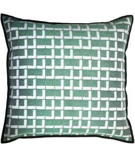 Rufolo Cushion 45 x 45cm by Maison Casamance Emeraude Rufolo Cushion 45 x 45cm by Maison Casamance Emeraude
