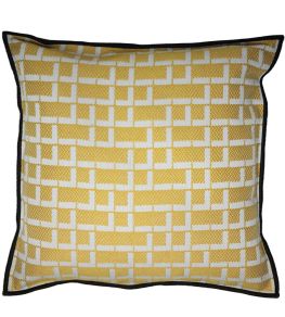 Rufolo Cushion 45 x 45cm by Maison Casamance Jaune Rufolo Cushion 45 x 45cm by Maison Casamance Jaune