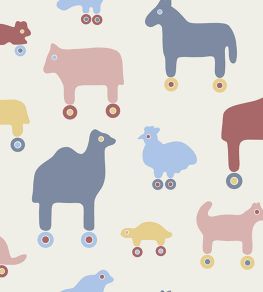 Rulla Wallpaper by Marimekko Blue/Pink Rulla Wallpaper by Marimekko Blue/Pink