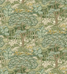 Ruskin Wallpaper by GP & J Baker Green Ruskin Wallpaper by GP & J Baker Green