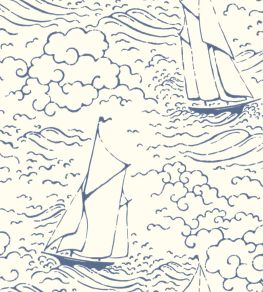 S/Y Gratia Wallpaper by Langelid Von Bromssen Indigo S/Y Gratia Wallpaper by Langelid Von Bromssen Indigo