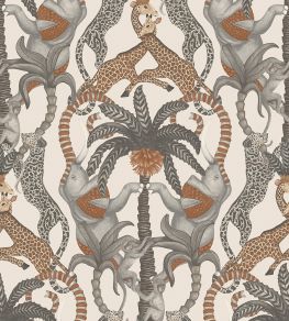 Safari Totem Wallpaper by Cole & Son Ginger & Taupe on Parchment Safari Totem Wallpaper by Cole & Son Ginger & Taupe on Parchment