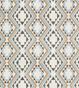 Sagamore Fabric by Thibaut Toffee and Charcoal