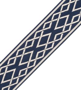 Saisons Interlink Border Trimming by Samuel & Sons Navy Saisons Interlink Border Trimming by Samuel & Sons Navy