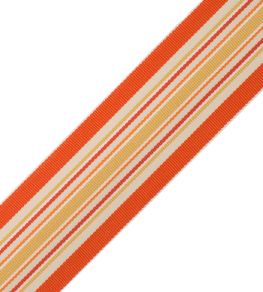 Saisons Stripe Border Trimming by Samuel & Sons Tangelo Saisons Stripe Border Trimming by Samuel & Sons Tangelo