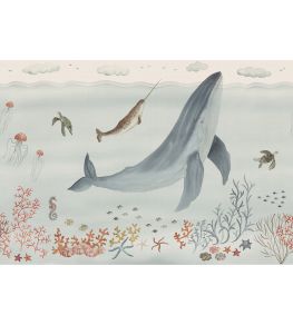 Sally Mural by Sandberg Blue Sally Mural by Sandberg Blue