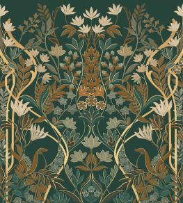 Salon des Miroirs Mural by Casamance Petrole/dore Salon des Miroirs Mural by Casamance Petrole/dore