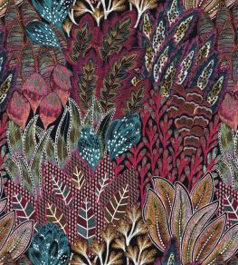 Salonga Fabric by Casamance Noir De Lune/Blush