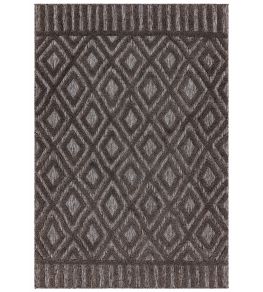 Salta Diamond Rug by Asiatic Charcoal