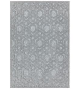 Salta Geometric Rug by Asiatic Silver
