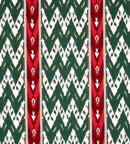 Samar Ikat Velvet Fabric by Schumacher Green