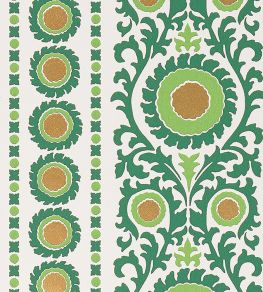 Samrina Wallpaper by Osborne & Little Fir/Metallic Gold Samrina Wallpaper by Osborne & Little Fir/Metallic Gold