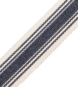 Sorrento Striped Border Trimming by Samuel & Sons Indigo Sorrento Striped Border Trimming by Samuel & Sons Indigo