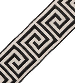 Aristotle Greek Key 70MM Trimming by Samuel & Sons Classic White / Black Aristotle Greek Key 70MM Trimming by Samuel & Sons Classic White / Black