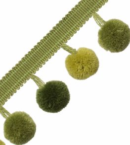 Cirque Pom Pom Fringe Trimming by Samuel & Sons Pear Cirque Pom Pom Fringe Trimming by Samuel & Sons Pear