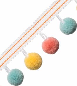 Cirque Pom Pom Fringe Trimming by Samuel & Sons Confetti Cirque Pom Pom Fringe Trimming by Samuel & Sons Confetti