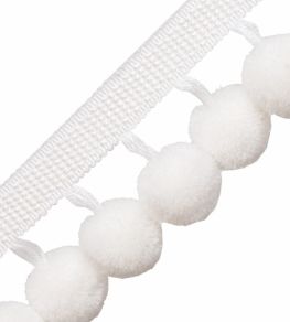 Dolce Pom Pom Fringe Trimming by Samuel & Sons Whipped Cream Dolce Pom Pom Fringe Trimming by Samuel & Sons Whipped Cream