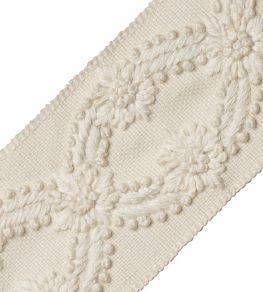 Elise Embroidered Border Trimming by Samuel & Sons Alabaster Elise Embroidered Border Trimming by Samuel & Sons Alabaster