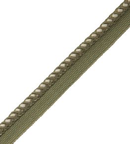 Inca Cord With Tape Trimming by Samuel & Sons Verde Inca Cord With Tape Trimming by Samuel & Sons Verde