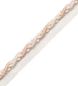 8mm Tiverton Cord With Tape Trimming by Samuel & Sons Shell 8mm Tiverton Cord With Tape Trimming by Samuel & Sons Shell