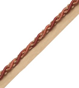 8mm Tiverton Cord With Tape Trimming by Samuel & Sons Vermillion 8mm Tiverton Cord With Tape Trimming by Samuel & Sons Vermillion