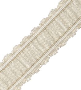 Tiverton Pleated Border Trimming by Samuel & Sons Ecru