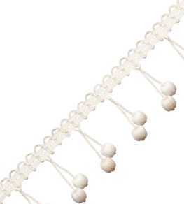Veranda Linen Beaded Fringe Trimming by Samuel & Sons Narcisses Veranda Linen Beaded Fringe Trimming by Samuel & Sons Narcisses