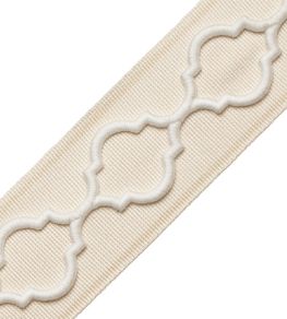 Corinne Embroidered Border Trimming by Samuel & Sons Pearl Corinne Embroidered Border Trimming by Samuel & Sons Pearl
