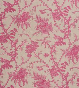 San Cristobal Toile Fabric by Schumacher Magenta