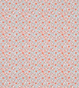 Sand Dollar Wallpaper by Thibaut Coral and Blue
