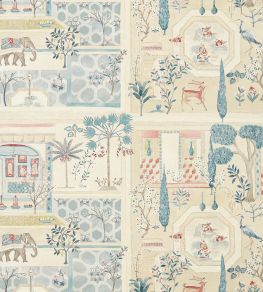 Sultans Garden Fabric by Sanderson Ruby / Teal Sultans Garden Fabric by Sanderson Ruby / Teal
