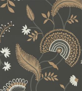 Hakimi Wallpaper by Sanderson Ebony Hakimi Wallpaper by Sanderson Ebony