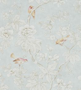 Chiswick Grove Wallpaper by Sanderson Silver Chiswick Grove Wallpaper by Sanderson Silver