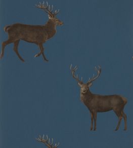 Evesham Deer Wallpaper by Sanderson Indigo