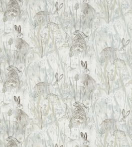 Dune Hares Fabric by Sanderson Mist/Pebble