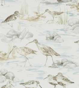 Estuary Birds Wallpaper by Sanderson Blue/Grey Estuary Birds Wallpaper by Sanderson Blue/Grey