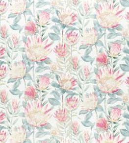King Protea Fabric by Sanderson Orchid/Grey