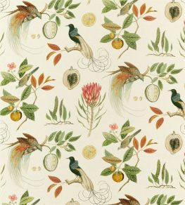 Paradesia Fabric by Sanderson Orange/Olive