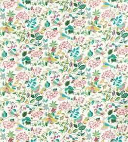 Birds And Berries Fabric by Sanderson Fern